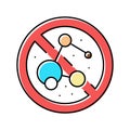 stop use bacterial soap color icon vector illustration