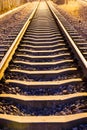 Stop using the Industrial railway track Royalty Free Stock Photo