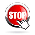 Stop vector button Royalty Free Stock Photo