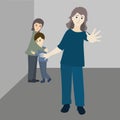 Stop violence against children. Vector illustration