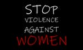 Stop Violence Against Women Poster.Stop Rape.Stop violence against womens And Girls. Royalty Free Stock Photo