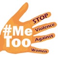 Stop violence against women Me too symbol grunge vintage Royalty Free Stock Photo