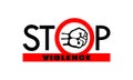 Stop violence banner