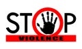 Stop violence banner Royalty Free Stock Photo