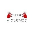 Stop Violence Poster.Stop Rape.Stop violence against womens And Girls. Royalty Free Stock Photo