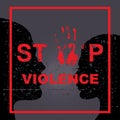 Stop violence sing Royalty Free Stock Photo
