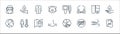 Stop virus line icons. linear set. quality vector line set such as pain, bus, nose, sneeze, test tube, bathrobe, thermal,