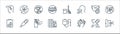 stop virus line icons. linear set. quality vector line set such as window, wash, drugs, medical mask, medical mask, eye, broom,