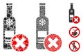 Stop vodka drinking Composition Icon of Rugged Pieces