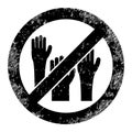 Stop Voting Hands Scratched Icon Image