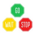 Stop wait go sign.