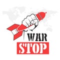 Stop war, banner for web design