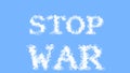 Stop War cloud text effect sky isolated background
