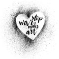 Stop war. Handdrawn brush ink lettering Royalty Free Stock Photo