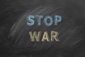 Stop War. Illustration on blackboard. Royalty Free Stock Photo