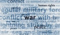 Stop war and peace news titles illustration Royalty Free Stock Photo