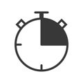 Stop watch or timer Solid soccer related icon