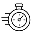 Stop watch vector line icon