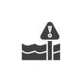 Stop water pollution vector icon