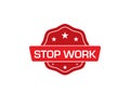 Stop Work label sticker,Stop Work Badge Sign