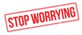Stop worrying rubber stamp Royalty Free Stock Photo
