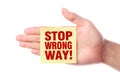 Stop Wrong Way Royalty Free Stock Photo