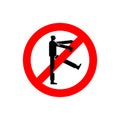 Stop Zombie. Ban zombi. Red prohibition road sign