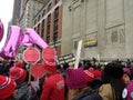 Gun Safety Advocates, Women`s March, Central Park West, NYC, NY, USA Royalty Free Stock Photo