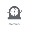 Stopclock icon. Trendy Stopclock logo concept on white backgroun Royalty Free Stock Photo
