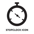 Stopclock icon vector isolated on white background, logo concept