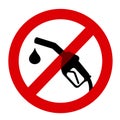 Stoppage, ban and prohibition to fuel by oil, petrol, gasoline