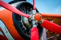 Stopped airplaine propeller