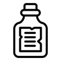 Stopper message bottle icon outline vector. Cork glass Royalty Free Stock Photo