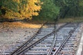 Stopping rails at Buchenwald site, Germany Royalty Free Stock Photo