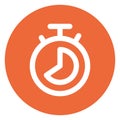 Stopwatch, Alarm Bold Vector Icon which can be easily edited or modified