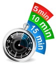 Stopwatch with bookmark vector illustration Royalty Free Stock Photo