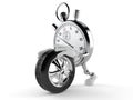 Stopwatch character rolling spare wheel