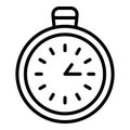 Stopwatch chronometer icon, outline style