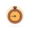 Stopwatch, Clock, Fast, Quick, Time, Timer, Watch Abstract Circle Background Flat color Icon Royalty Free Stock Photo