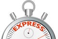 Stopwatch with express word isolated