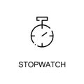 Stopwatch flat icon or logo for web design.