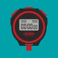 Stopwatch. Flat icon vector