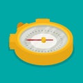 Stopwatch. Flat icon vector isometric