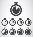 Stopwatch icon, Flat design style Royalty Free Stock Photo