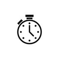 The stopwatch icon, illustration, vector