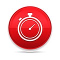 Stopwatch icon shiny luxury design red button vector Royalty Free Stock Photo