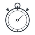 Stopwatch icon. Simple design. Vector illustration. Royalty Free Stock Photo