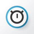 Stopwatch Icon Symbol. Premium Quality Second Meter Element In Trendy Style.