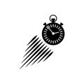 Stopwatch icon. Symbol of speed. Device to display time. Time limit symbol. Vector illustration. EPS 10.