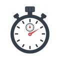 Stopwatch Icon, Time Measurement and Productivity Symbol, Timer, vector design Generative AI Royalty Free Stock Photo